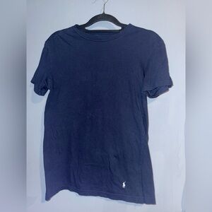 Polo Ralph Lauren Dark Blue Short Sleeve Tee w/white Polo horse on bottom left